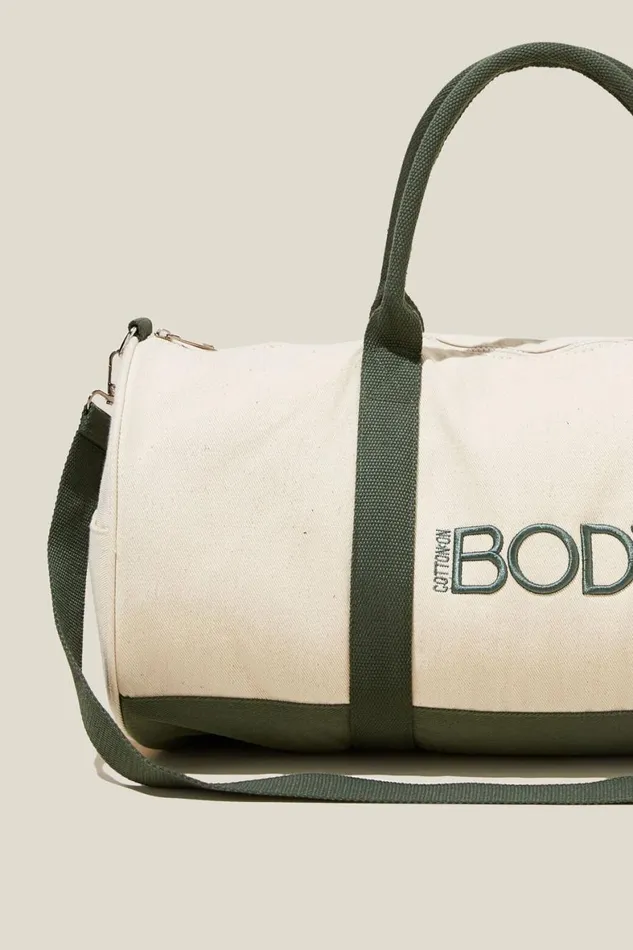 Women Active Accessories Cotton On Body Weekender Bag Natural Kombu Green