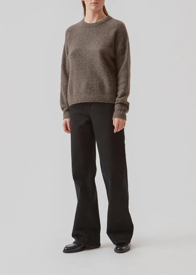 Women AdrianMD Oneck Espresso Melange Modstrm Blouses and Knitwear