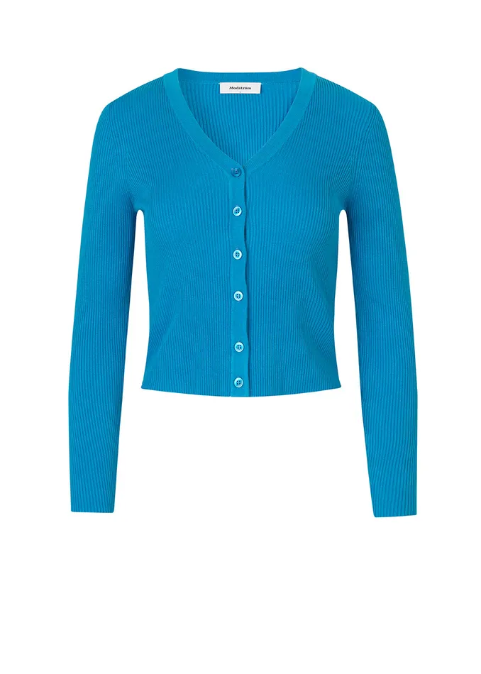Women AinsleyMD Cardigan Malibu Blue Modstrm Blouses and Knitwear