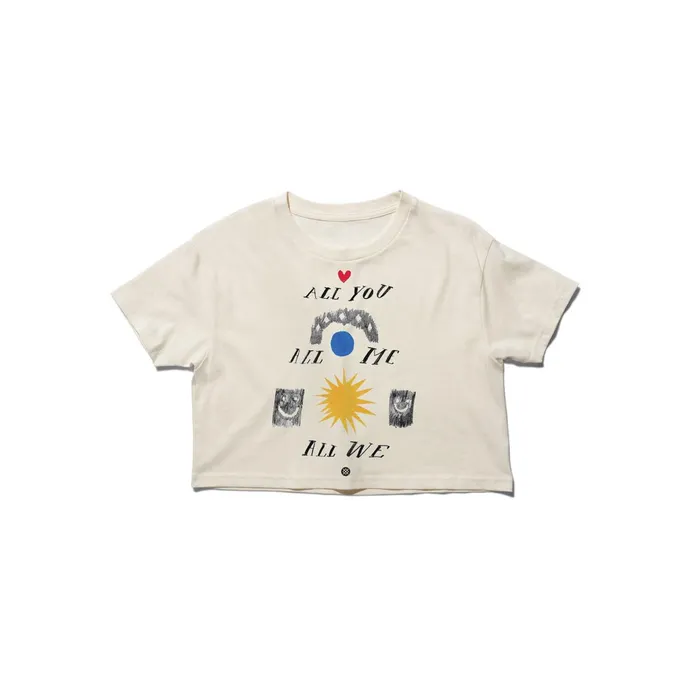 Women All We Crop TShirt Vintagewhite Stance Crop Tops