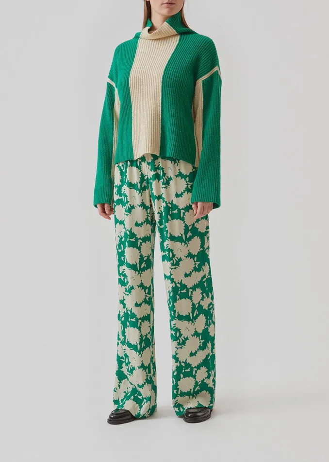 Women AllyMD Tneck Green Meadow Modstrm Blouses and Knitwear