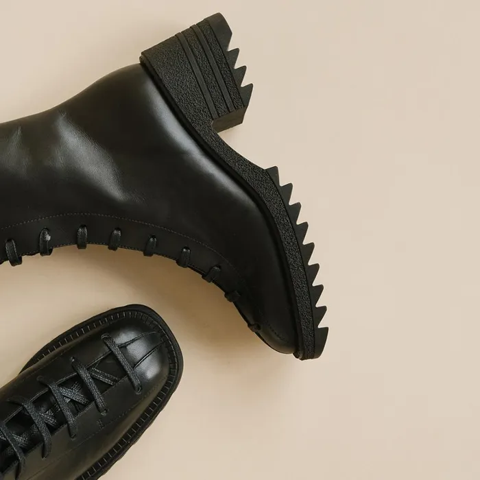 Women Ankle Boots Lowboots Jonak Boots With Notched Soles And Laces