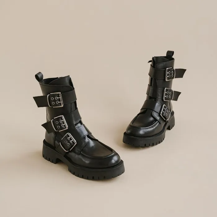 Women Ankle Boots Lowboots Jonak Boots With Notched Soles And Straps Women Ankle Boots Lowboots Jonak Boots With Notched Soles And Straps
