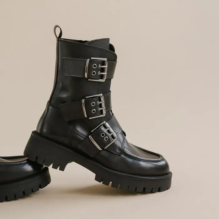 Women Ankle Boots Lowboots Jonak Boots With Notched Soles And Straps Women Ankle Boots Lowboots Jonak Boots With Notched Soles And Straps