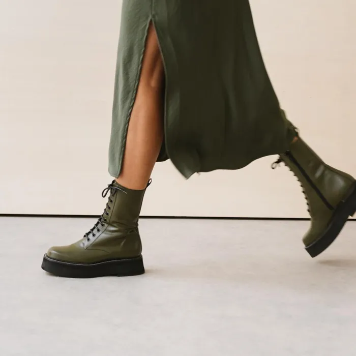 Women Ankle Boots Lowboots Jonak Laced Boots With Thick Sole