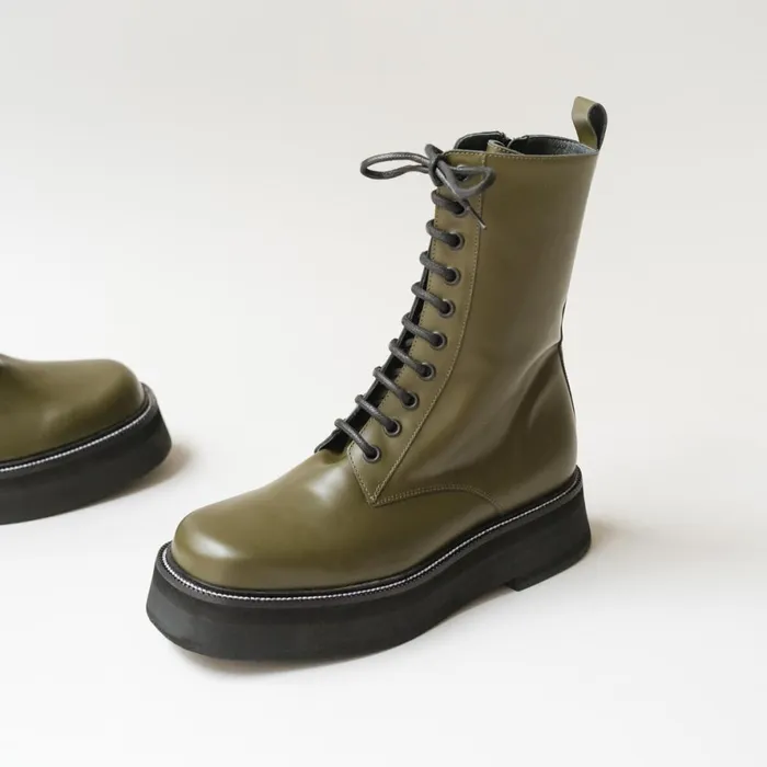 Women Ankle Boots Lowboots Jonak Laced Boots With Thick Sole