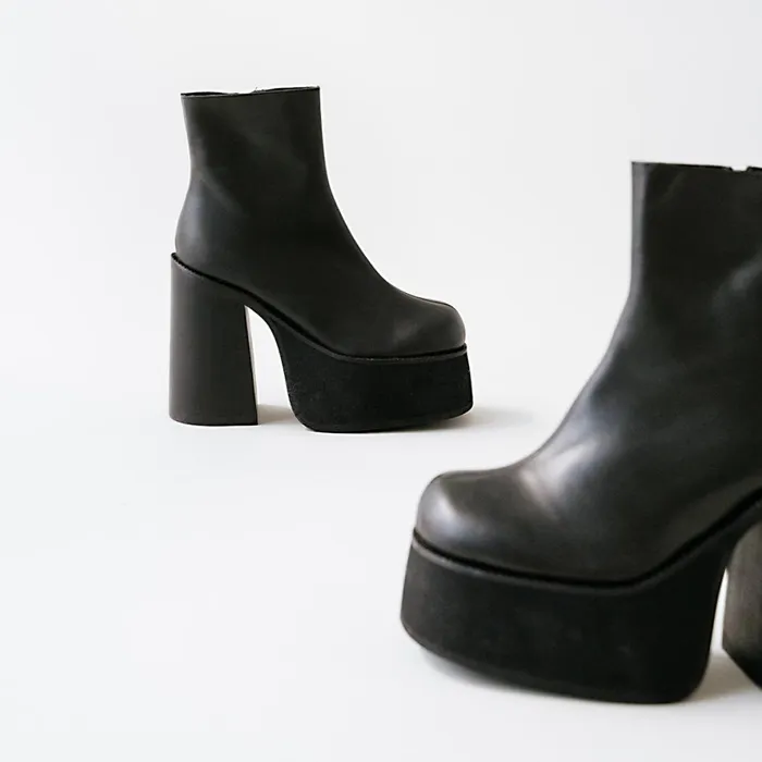 Women Ankle Boots Lowboots Jonak Platform Boots With Square Toes