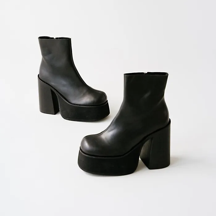 Women Ankle Boots Lowboots Jonak Platform Boots With Square Toes