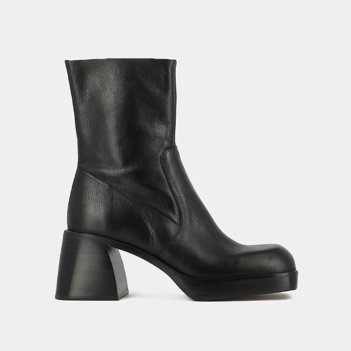 Women Ankle Boots Lowboots Jonak Square Toe Boots With Thick Heels