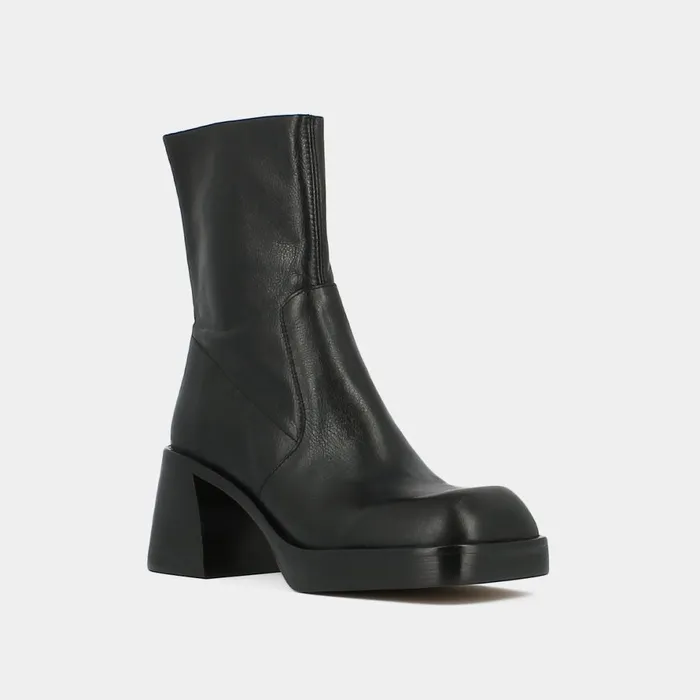 Women Ankle Boots Lowboots Jonak Square Toe Boots With Thick Heels