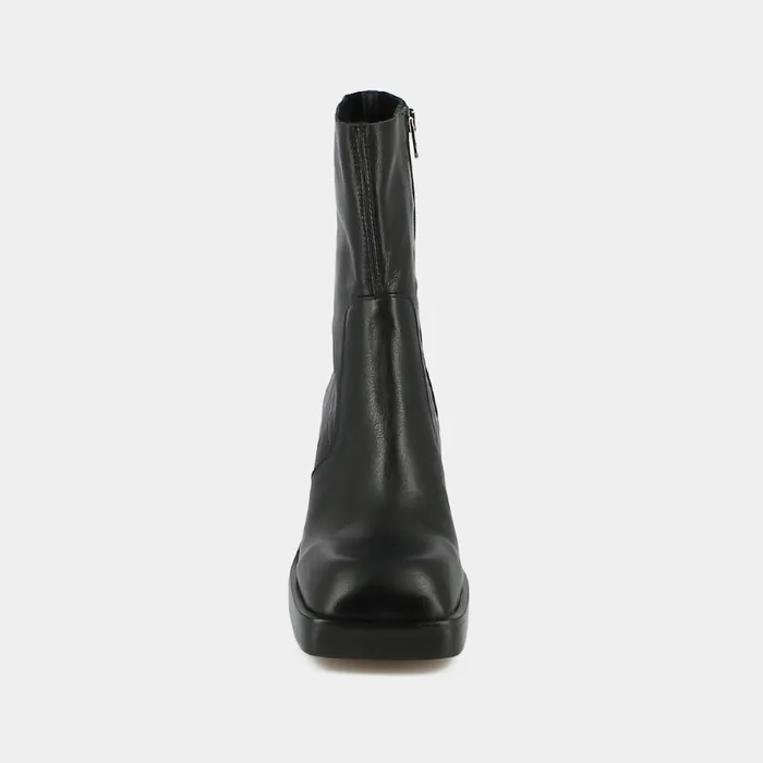 Women Ankle Boots Lowboots Jonak Square Toe Boots With Thick Heels
