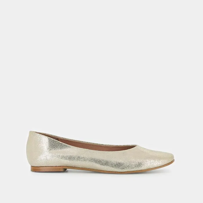 Women Ballets Flats Jonak Lamined Suede Ballerinas