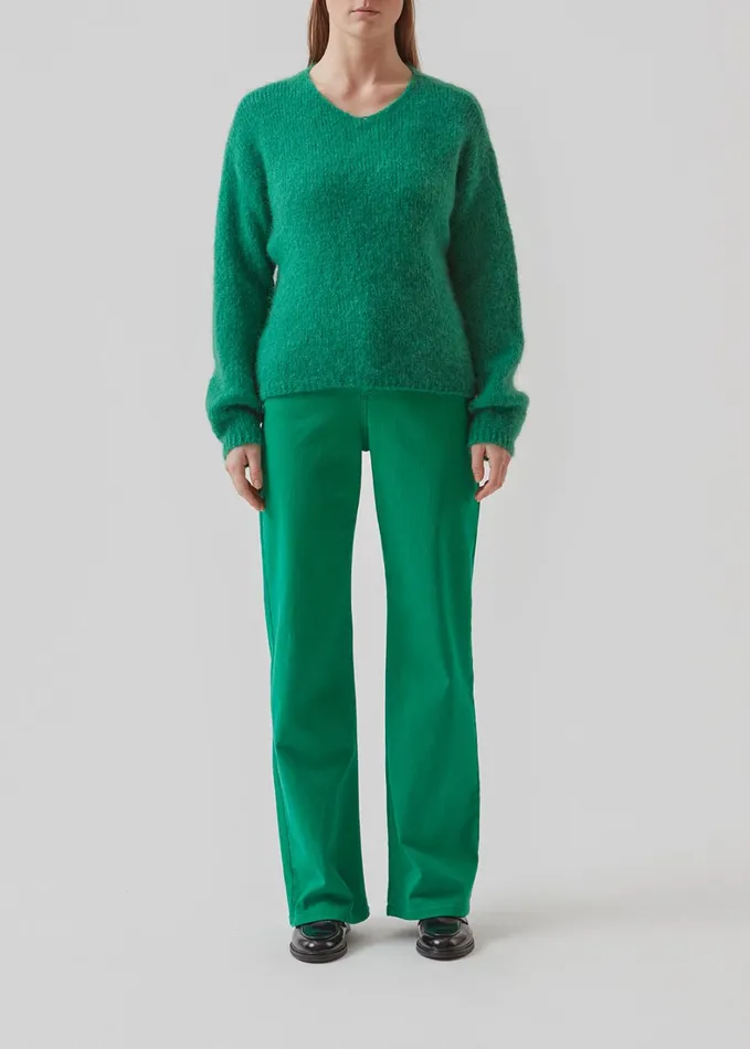 Women BertyMD Vneck Green Meadow Modstrm Blouses and Knitwear