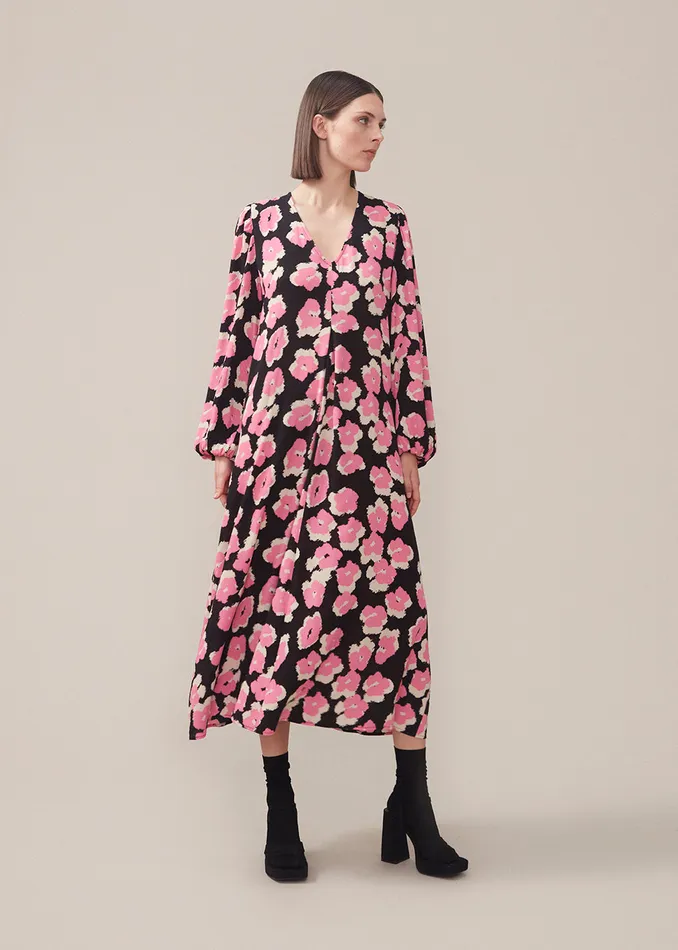 Women BibbieMD Print Dress Cosmos Fleur Modstrm Dresses Women BibbieMD Print Dress Cosmos Fleur Modstrm Dresses