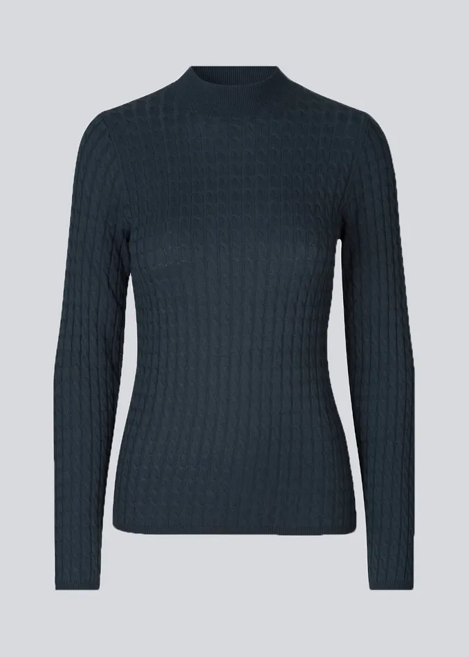 Women BimoMD Tneck Midnight Blue Modstrm Blouses and Knitwear