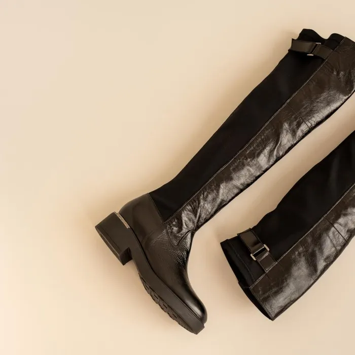 Women Boots Thighhigh Boots Jonak BiMaterial Boots With Buckle