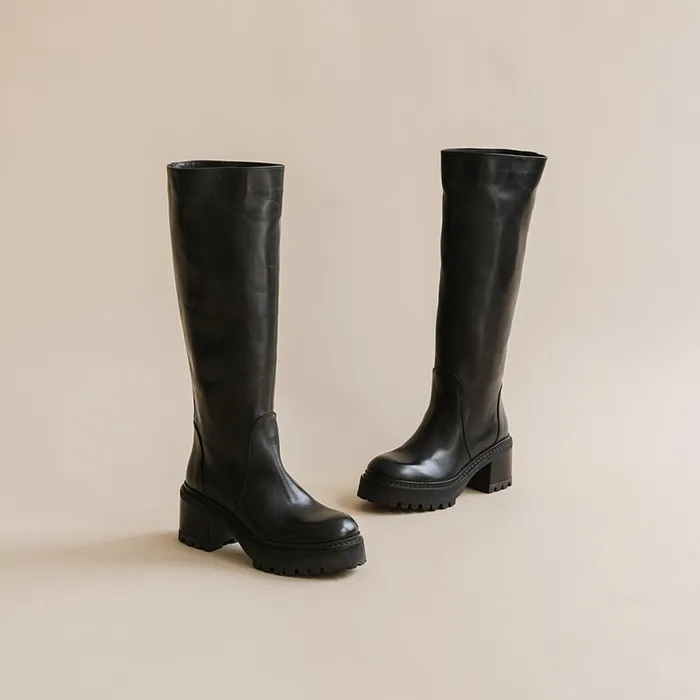 Women Boots Thighhigh Boots Jonak Boots With Round Toes And Notched Soles
