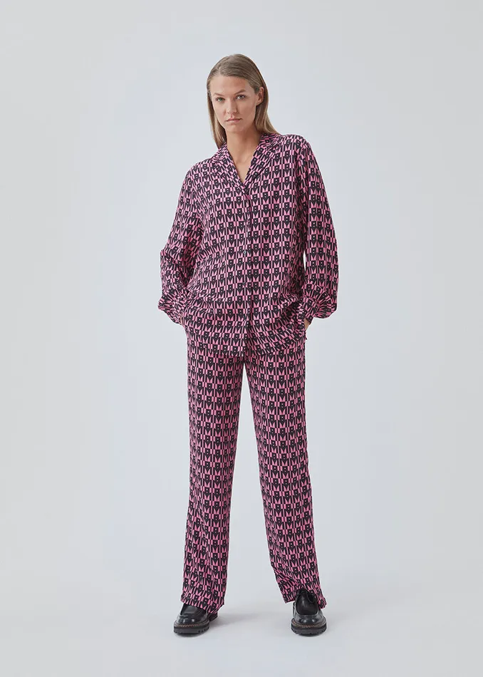 Women BorysMD Print Pants Graphic Heart Cosmos Pink Modstrm Pants and Leggings Women BorysMD Print Pants Graphic Heart Cosmos Pink Modstrm Pants and Leggings