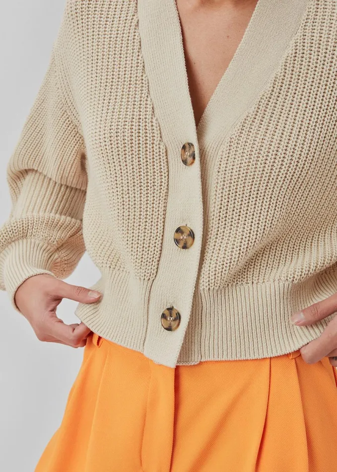 Women CalloMD Cardigan Summer Sand Modstrm Blouses and Knitwear Women CalloMD Cardigan Summer Sand Modstrm Blouses and Knitwear