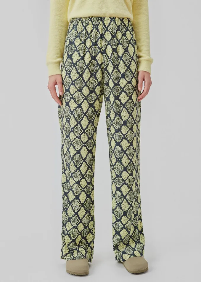 Women CamilaMD Print Pants Yellow Snake Modstrm Pants and Leggings Women CamilaMD Print Pants Yellow Snake Modstrm Pants and Leggings