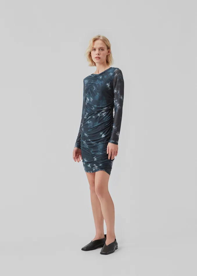 Women CliffordMD Print Dress Midnight Tie Dye Modstrm Dresses