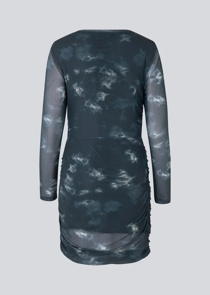 Women CliffordMD Print Dress Midnight Tie Dye Modstrm Dresses Women CliffordMD Print Dress Midnight Tie Dye Modstrm Dresses