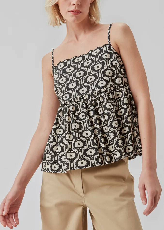 Women CoraMD Print Top Seventies Fleur Modstrm Tops