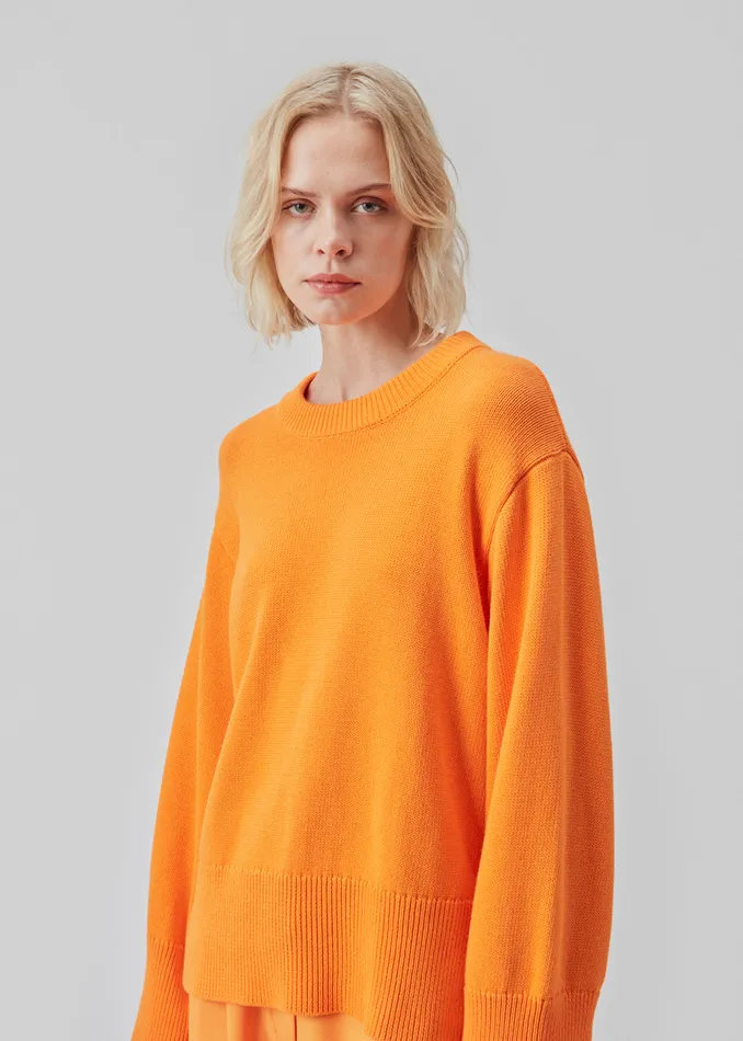 Women CorbinMD Oneck Vibrant Orange Modstrm Blouses and Knitwear