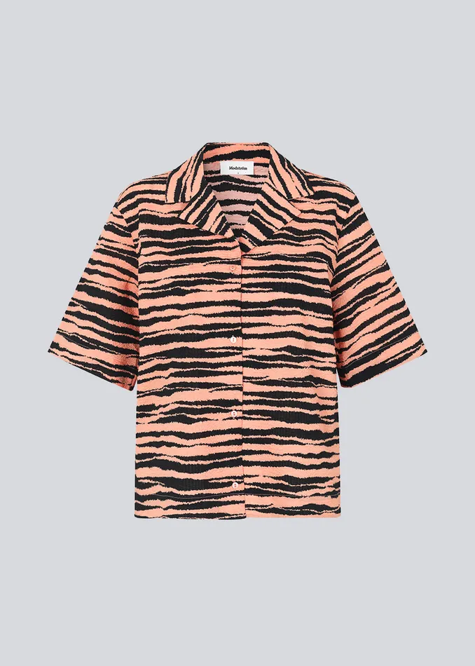 Women DasiaMD Print Shirt Tiger Peach Modstrm Shirts Women DasiaMD Print Shirt Tiger Peach Modstrm Shirts