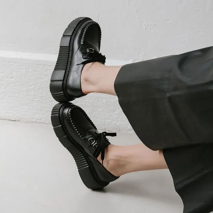 Women Derbies Oxfords Jonak Platform Loafers With Silver Details