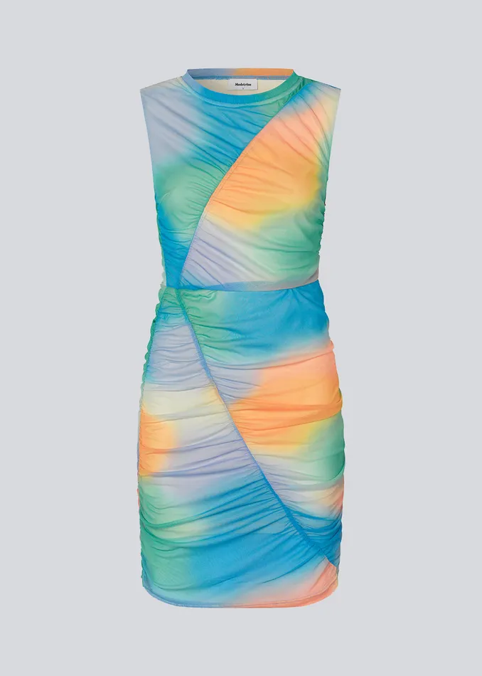 Women DinneMD Print Dress Rainbow Blur Modstrm Dresses Women DinneMD Print Dress Rainbow Blur Modstrm Dresses