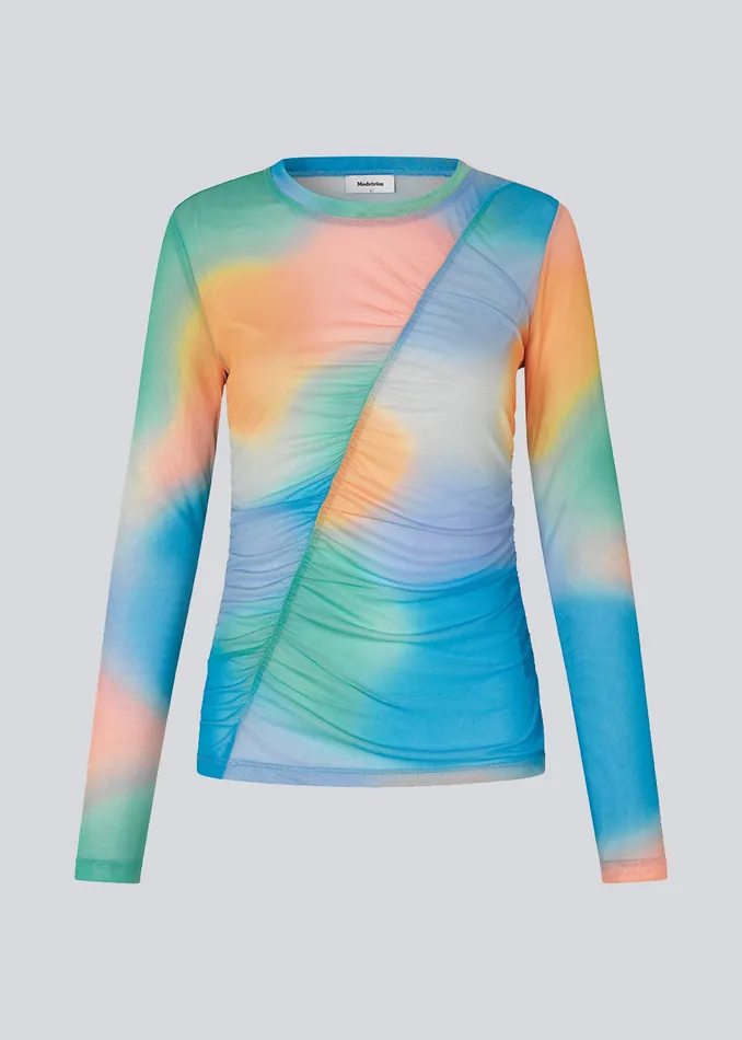 Women DinneMD Print Top Rainbow Blur Modstrm Tops Women DinneMD Print Top Rainbow Blur Modstrm Tops