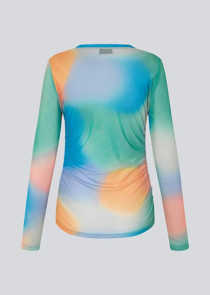 Women DinneMD Print Top Rainbow Blur Modstrm Tops Women DinneMD Print Top Rainbow Blur Modstrm Tops