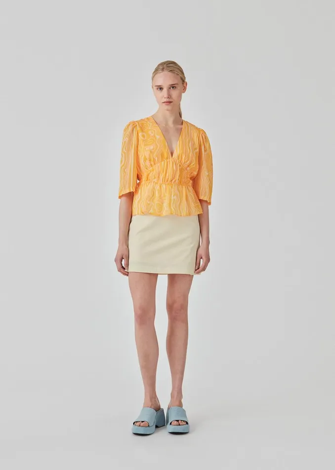 Women DonteMD Print Top Peachy Swirl Modstrm Tops Women DonteMD Print Top Peachy Swirl Modstrm Tops