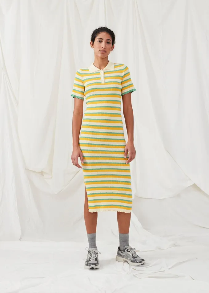 Women DorisMD Dress Jade Gold Stripe Modstrm Dresses Women DorisMD Dress Jade Gold Stripe Modstrm Dresses