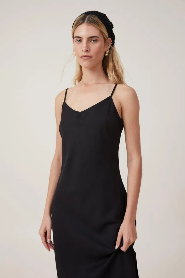 Women Dresses Cotton On Haven Slip Midi Dress Black