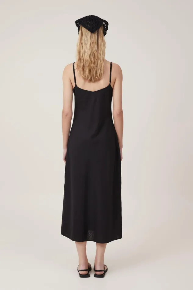 Women Dresses Cotton On Haven Slip Midi Dress Black