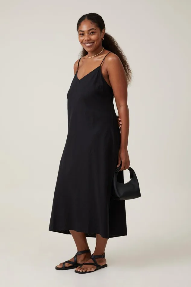 Women Dresses Cotton On Haven Slip Midi Dress Black