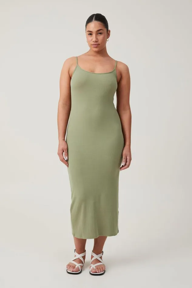 Women Dresses Cotton On Staple 90S Slip Maxi Dress Cool Khaki