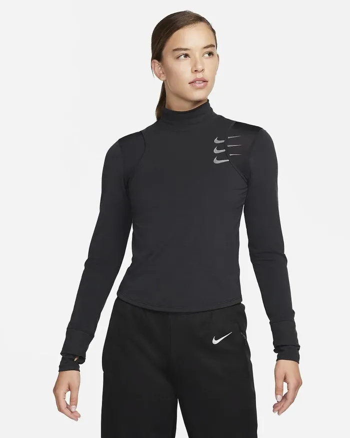 Women DriFit Adv Running Division Black Nike Tops And TShirts