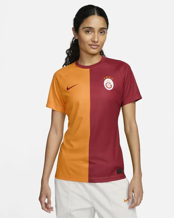 Women Galatasaray 202324 Home Vivid Orangepepper Redpepper Red Nike Tops And TShirts