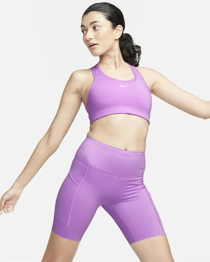 Women Go Rush Fuchsiablack Nike Leggings