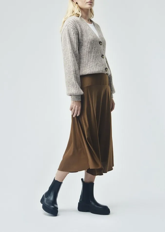 Women Goldie Cardigan Camel Modstrm Blouses and Knitwear