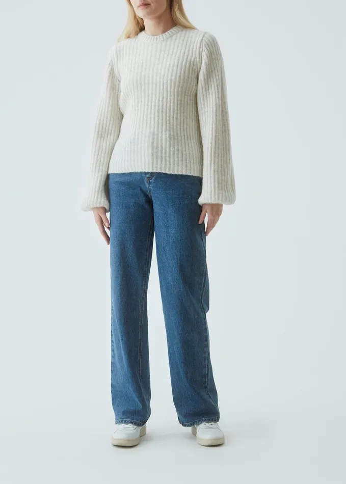 Women Goldie Oneck Off White Modstrm Blouses and Knitwear