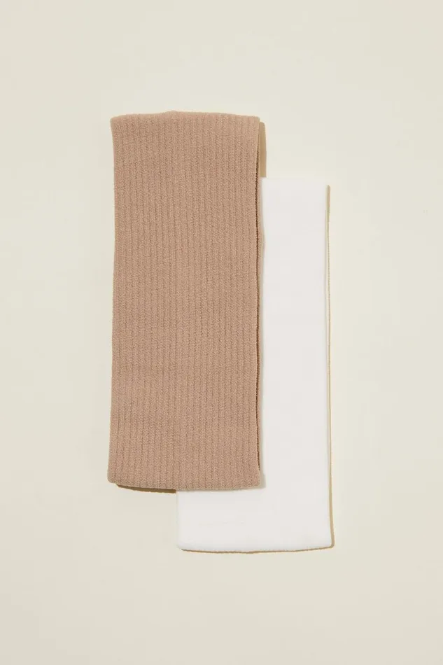 Women Hair Accessories Cotton On Active Headband 2Pk White White Pepper