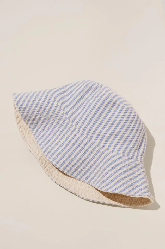 Women Hats Cotton On Reversible Bianca Bucket Hat San Sebastianecru Blue Stripe