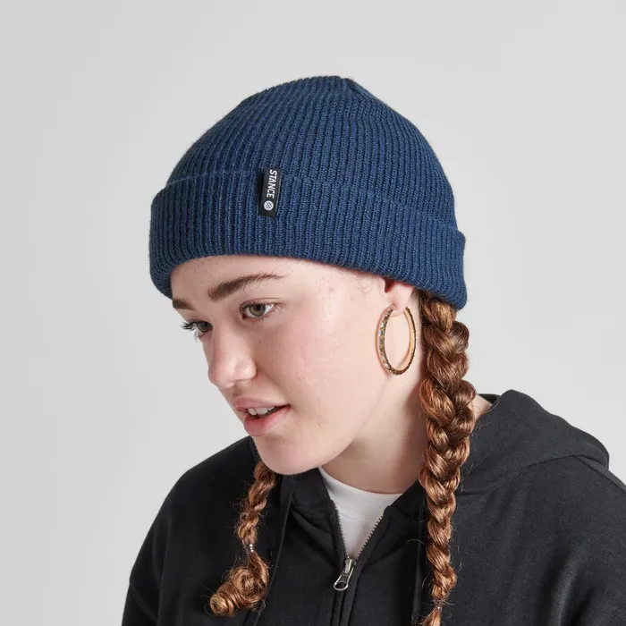 Women Icon 2 Shallow Beanie Navy Stance Hats and Beanies