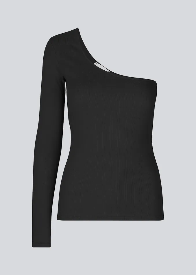 Women IgorMD One Shoulder LS Top Black Modstrm Tops Women IgorMD One Shoulder LS Top Black Modstrm Tops