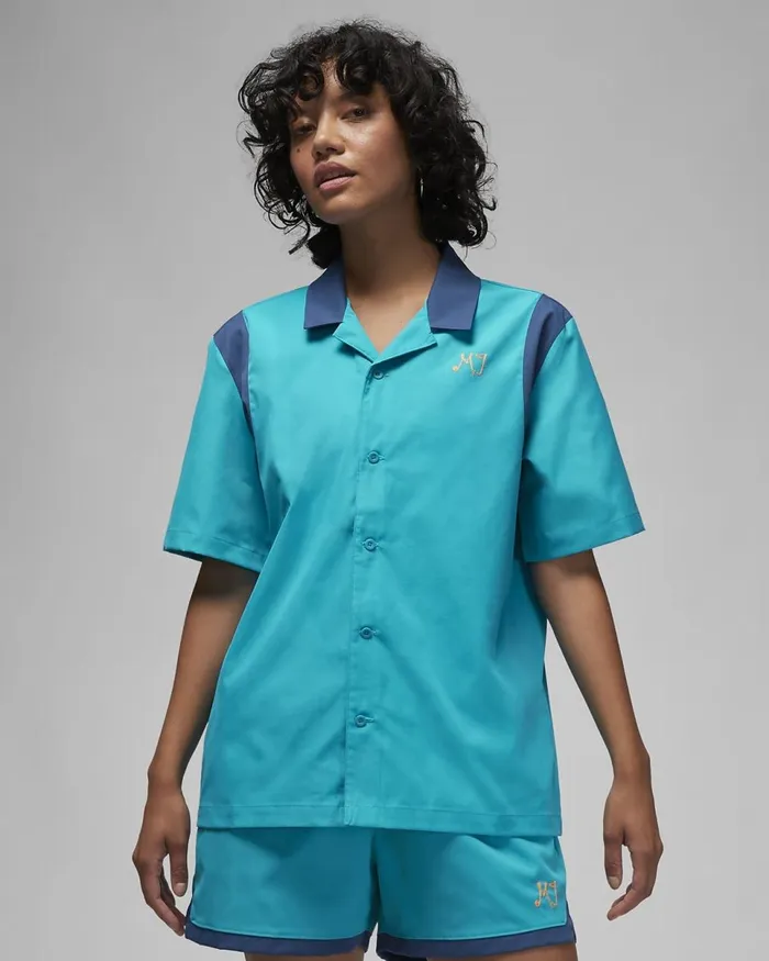 Women Jordan Aquatonefrench Blue Nike Tops And TShirts