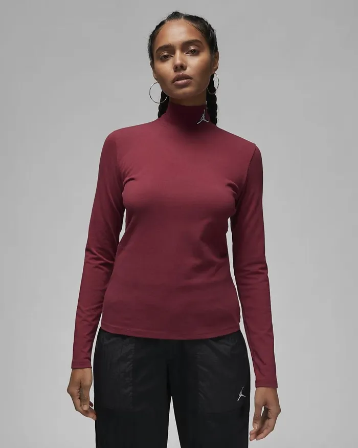 Women Jordan Flight Cherrywood Redcherrywood Red Nike Tops And TShirts